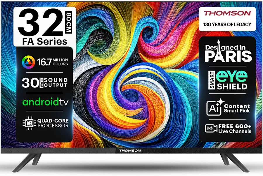 Thomson QLED TV displaying vibrant visual content